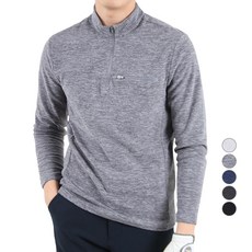 韓國 BUFFALO 男款輕量刷毛高領磨毛觸感拉鍊T恤 YDHL607M