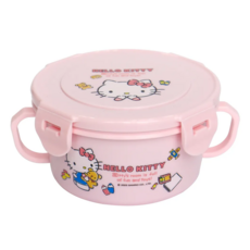 Sanrio 三麗鷗 Hello Kitty 凱蒂貓 不鏽鋼雙耳隔熱碗 400ML, 1個
