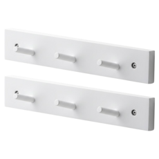 UdiLife 優的生活大師 hold掛/北歐原木掛架/3勾, 雪白色, 2個