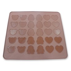 E-home baking 輕鬆製作馬卡龍專用矽膠墊 可愛3款, 單色