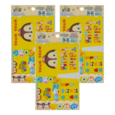 Disney 迪士尼 TSUM TSUM 隨身收納夾 3個, 1組