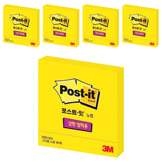 3M Post-it 方形超黏強力便利貼 M號, 5個, 黃色, 90張