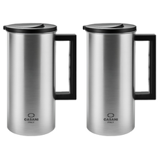CASANI 不鏽鋼水壺, 銀色, 1.6L, 2個