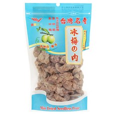 美元 冰梅肉 站立袋, 無籽薄荷味梅子, 5.6oz (160g), 台灣製造, 1包