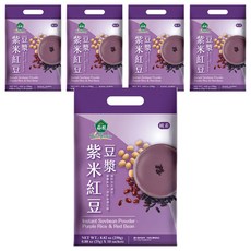 薌園 紫米紅豆豆漿粉 純素, 25g, 10包, 5袋