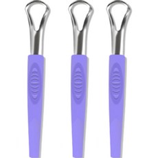 The Challenger不鏽鋼舌苔清潔刷 紫色, 0.02公斤, 3個