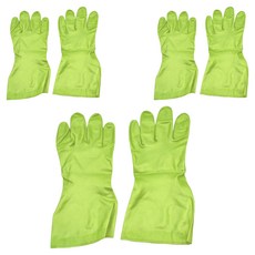 DHP-DUNLOP 敏感肌膚清潔手套 抗磨損處理 內有棉毛, 大(L), 綠色, 3雙