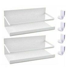 Living Taylor 前門和冰箱附鐵磁鐵架白色 2p 套裝 + 掛鉤 4p, 白色, 1組