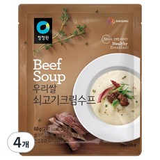 청정원 우리쌀 쇠고기크림수프, 60g, 4개