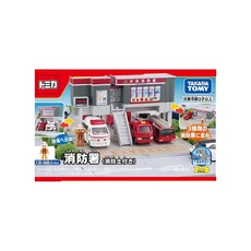 TOMICA 新城鎮 消防局(附人偶)tw93398, 消防局, 1入
