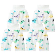 日本竹纖維隔尿褲 隔尿裙 新款恐龍, M, 4件