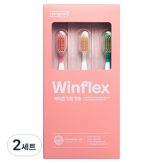 Dongkook 東國製藥 Winflex牙齦護理牙刷 3色組, 粉紅色, 白色, 薄荷綠, 3支, 2組