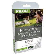 Pilou 皮樂 2.0升級版非藥用除蚤蝨滴劑, 成貓用, 適用於4kg以上成貓, 全天候保護, 成分溫和不刺激, 無臭無味, 3ml, 1盒