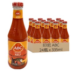 印尼 ABC SAMBAL ASLI 辣椒醬, 335ml, 24瓶