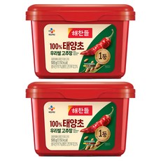 CJ Haechandle 好餐得 韓國米&日曬辣椒醬, 1kg, 2個