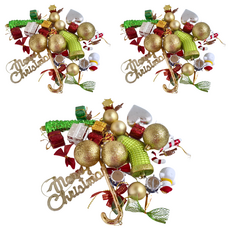 特大豪華聖誕樹包 3組, 金色, 1包