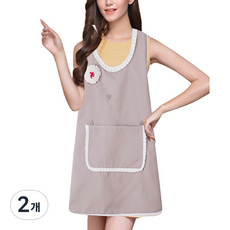 Hongdaesunhuisyap 花朵圍裙, 灰色, 2個