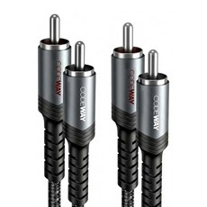 CODEWAY 2RCA 紅白音源線 3m, 單一商品, 灰色, 1條