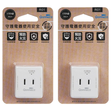 Qonnect 3插2P分接式高溫斷電插座, 白色, 2個
