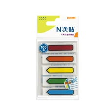 N次貼 螢光透明標籤 66509 箭頭款 5色, 100張, 6組