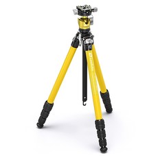 레오포토 여행용 삼각대 세트, LY-224C+LH-25R (옐로우), 1개