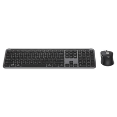 logitech 羅技 無線鍵盤滑鼠組 鍵盤433.8 x 134.8 x 23.1mm 685g + 滑鼠108.2 x 61 x 38.8mm 101.3g, MK950, 石墨黑