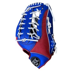 LOUISVILLE Slugger 輕量系列2.0 棒壘手套 水滴檔 LB33402CT03 600g, 藍色 + 紅色, 1個