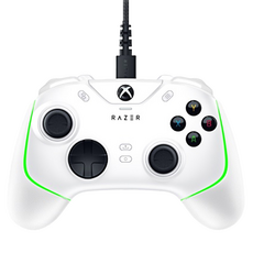 RAZER 雷蛇 Wolverine V2 CHROMA 白色 PC+Xbox 遊戲有線控制器 可替換搖桿帽 RGB燈效 多功能按鍵, RZ06-0401, 1個
