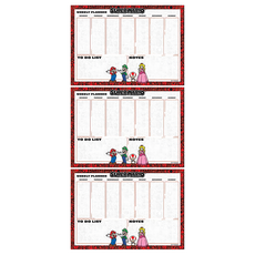 PYRAMID INTERNATIONA 瑪利歐與他的冒險夥伴A4記事本/A4週記事規劃表, Super Mario, 3個