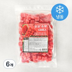 지엔씨푸드 싱싱 수박다이스 (냉동), 6개, 1kg