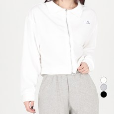 Dotif 女款標籤翻領短版拉鍊外套