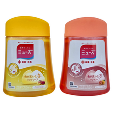 Muse 感應式泡沫給皂機專用補充液 葡萄柚 + 蜜桃玫瑰 2瓶, 500ml, 1組