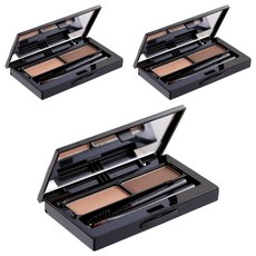 비디보브 메가 브로우 팩트 5.5g, 1호 라이트 브라운 + 미디움 브라운, 3개