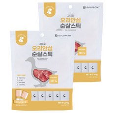 골드로니 반려동물 그대로 순살스틱 간식 30p, 오리30p, 8g, 2개