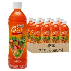 波蜜 果菜汁BCE, 580ml, 24瓶