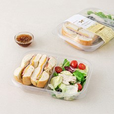 쉐푸드 햄치즈 베이글 샌드위치 & 닭가슴살 샐러드, 308g, 1개