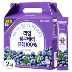 어바웃네이처 대용량 리얼 블루베리 퓨레 100% 50p, 1kg, 2개 1kg, 2개