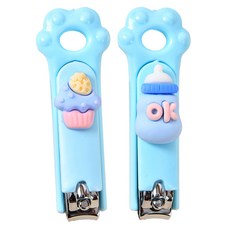 腳掌造型迷你指甲剪, 2個, 藍色