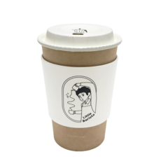 Togo Pack Little Barista 牛皮紙杯 390ml + 空氣杯 + 紙蓋套組, 1組