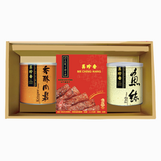 Bee Cheng Hiang 美珍香 珍采禮盒A 真空豬肉乾 200g + 真空雞肉乾 200g + 香酥肉鬆 180g + 魚絲 180g, 760g, 1組