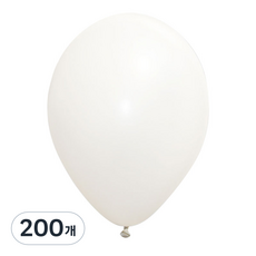 PARTY PANG 快樂氣球 圓形氣球, 一般白色, 200個
