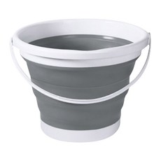 FANCY LIFE 摺疊式水桶 5L, 灰白色, 1個