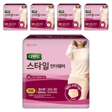 Depend 利清爽 女性用時尚內褲型強力成人紙尿褲, 中型, 9入, 5個