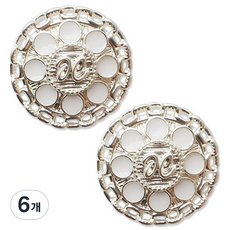 Button King 東大門鈕扣王 Biot 鈕扣 18mm, 半光銀, 6個