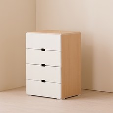 제이디퍼니처 로미 서랍장, 메이플 화이트, 4개