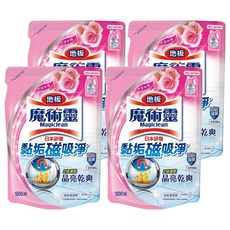 Kao 花王 Magiclean 魔術靈 地板清潔劑 水漾玫瑰 補充包, 1.8L, 4包