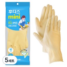 오런 후디스 고무장갑 미니 10P, 아이보리, 대(L), 5세트