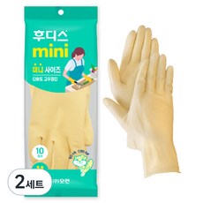 오런 후디스 고무장갑 미니 10P, 아이보리, 중(M), 2세트