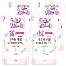 第一石鹼 FUNS布用消臭噴霧 補充包 清爽花香, 4包, 320ml