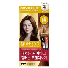 엘라스틴 살롱 드 컬러 앤 새치 염색 크림, 밝은갈색, 1개